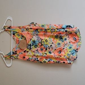 🌻 Host Pick 🌻Pastel floral high-low tank top